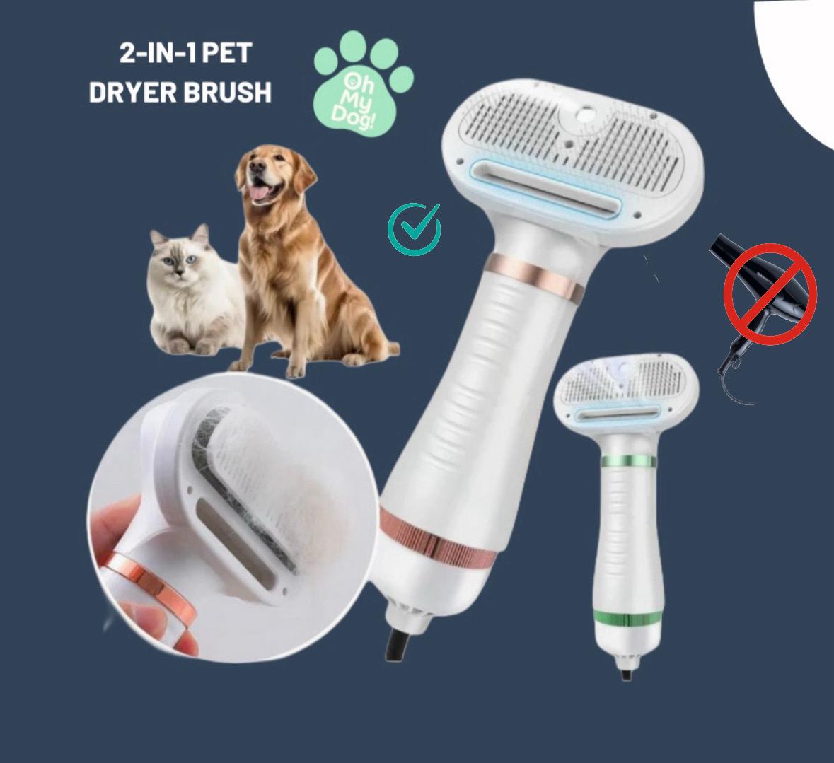 Cepillo Secador 2 en 1 – El aliado perfecto para el cuidado de tu mascota